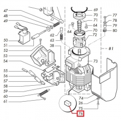 Щетка двигателя кофемолки для Saeco, 0701.R34