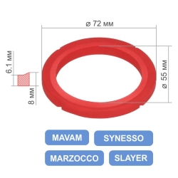 Уплотнитель холдера ø 72x55x6.1/8 мм для Marzokko, Mavam, 1486042